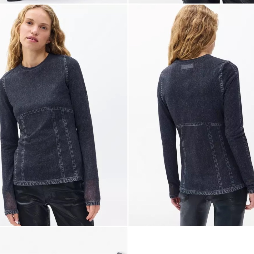 NWT RAG & MIRAMAR MESH CREWNECK